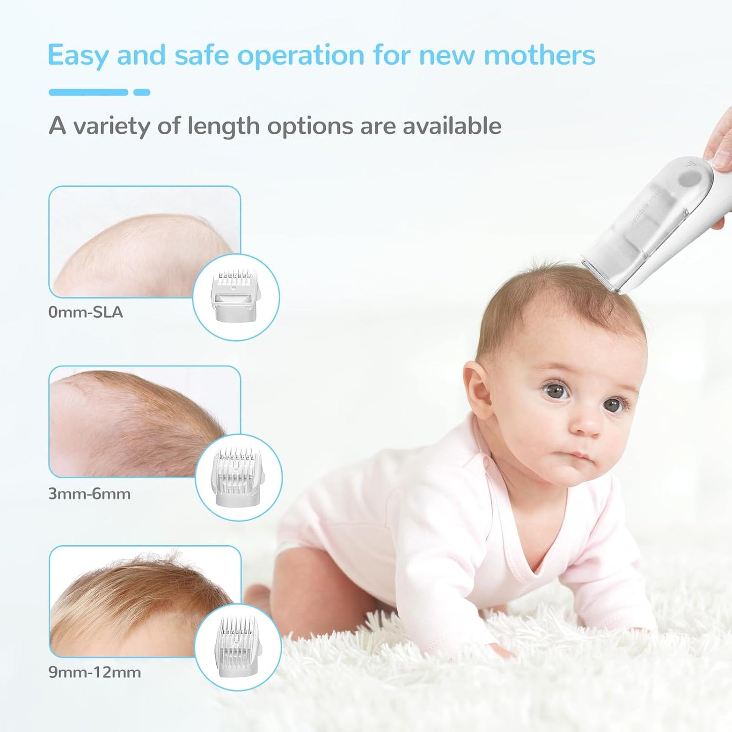 Baby-Haarschneider mit Absaugfunktion – Wasserdichter, wiederaufladbarer Haarschneider mit Aufbewahrungsbox
