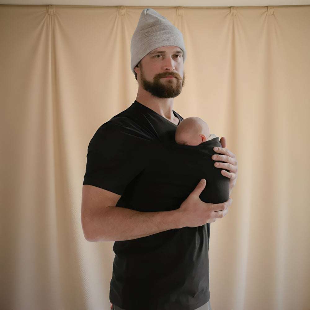 Babytrage-T-Shirt im Tragetuch-Stil für freihändiges Tragen
