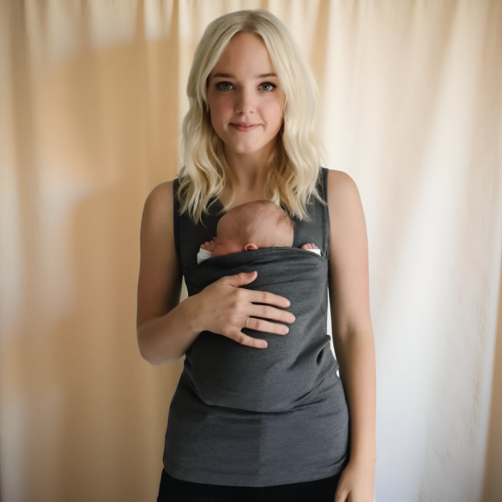 Babytrage-T-Shirt im Tragetuch-Stil für freihändiges Tragen