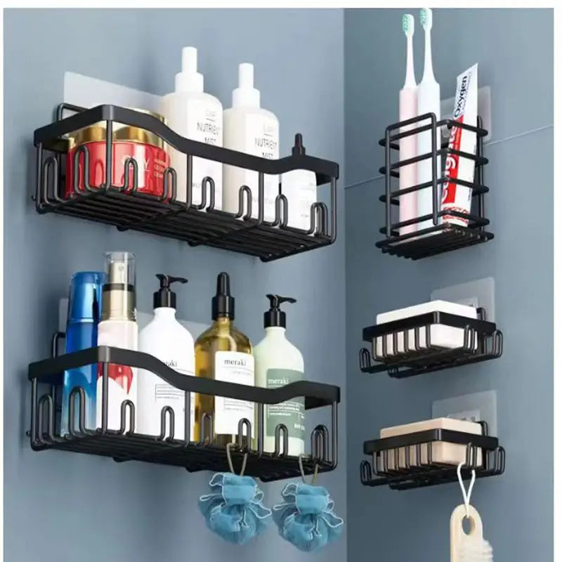 Badezimmer-Aufbewahrungsset zur Wandmontage aus Edelstahl (5-teilig)