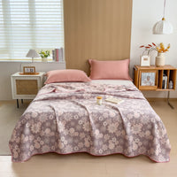 Baumwoll-Musselin-Decke mit Blumenmuster