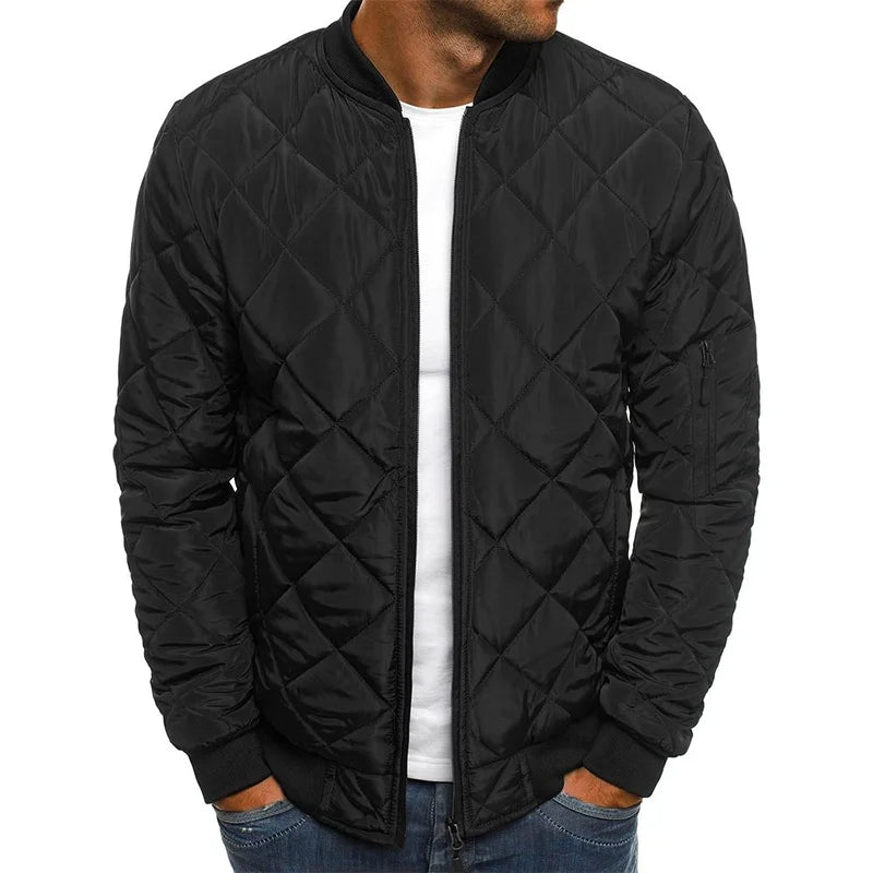 Baumwolljacke mit Rautenmuster