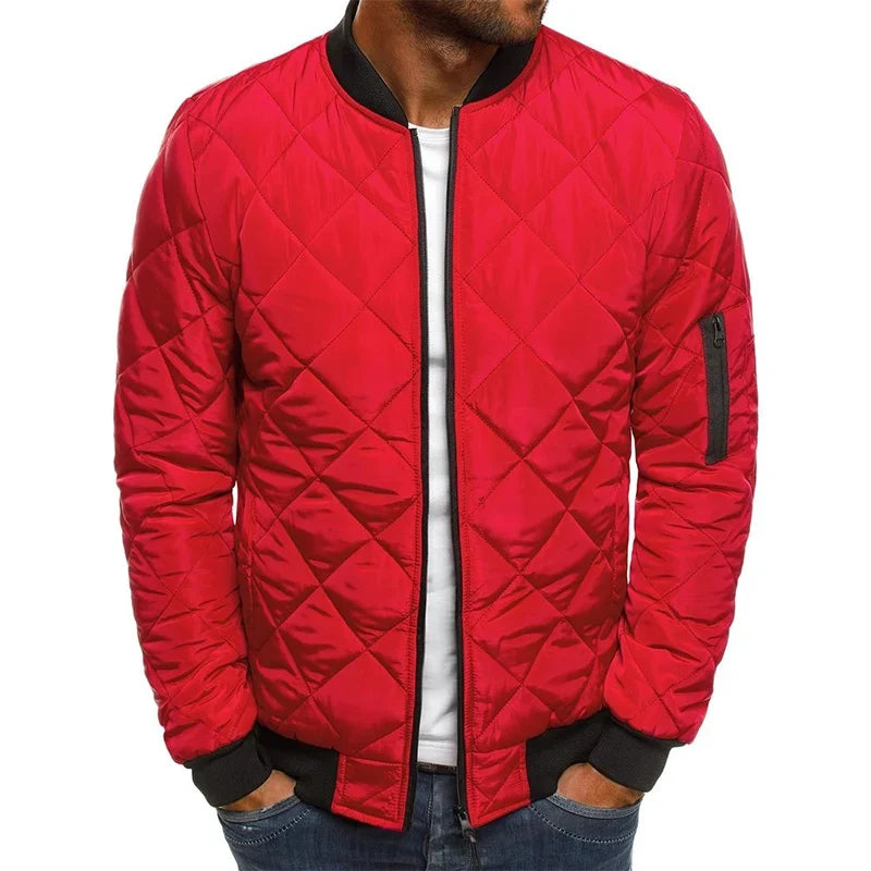 Baumwolljacke mit Rautenmuster