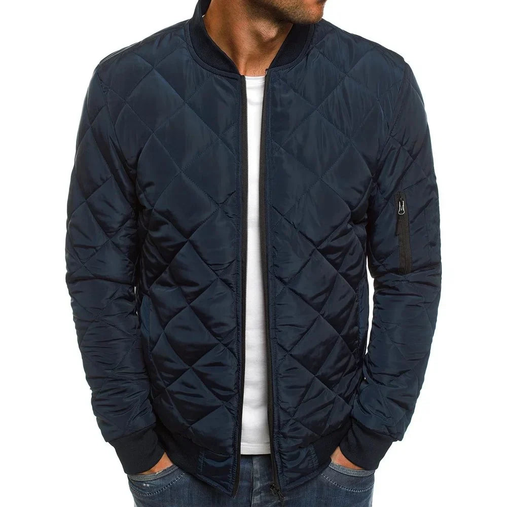 Baumwolljacke mit Rautenmuster