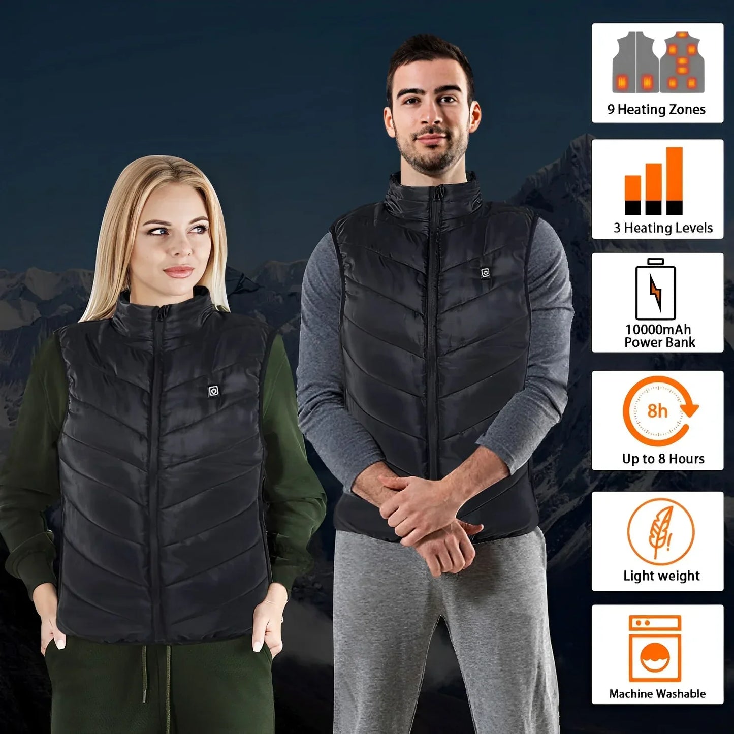 Beheizbare Unisex-Weste