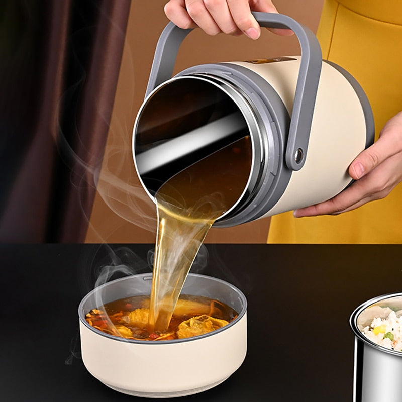 Beheizbare USB-Lunchbox | 304 Edelstahl, tragbarer Speisenwärmer