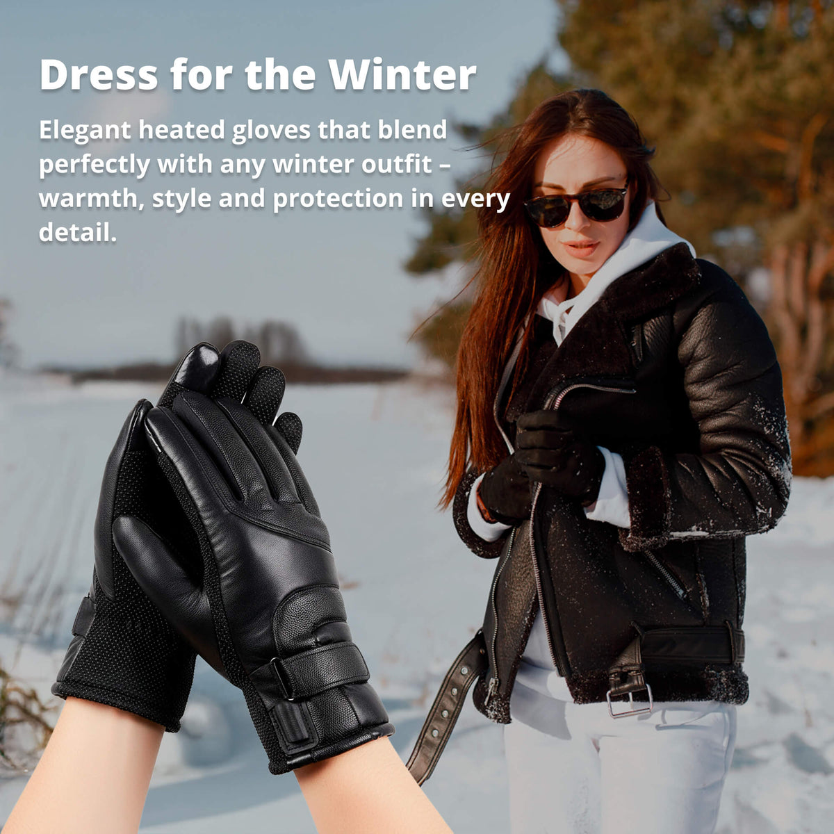 Beheizbare Winterhandschuhe für Damen – wasserdichte Thermo-Handschuhe mit Touchscreen-Funktion, über USB aufladbar