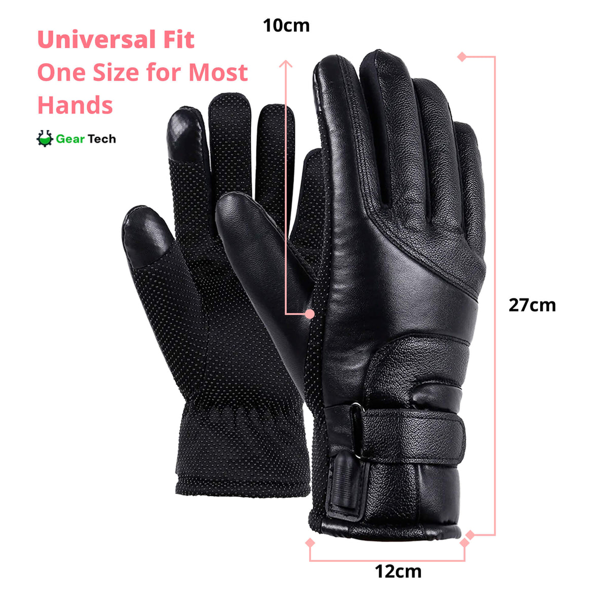 Beheizbare Winterhandschuhe für Damen – wasserdichte Thermo-Handschuhe mit Touchscreen-Funktion, über USB aufladbar
