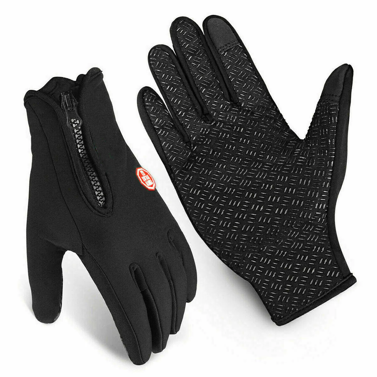 Beheizbare Winterhandschuhe mit Touchscreen-Grip und Reißverschlussbündchen