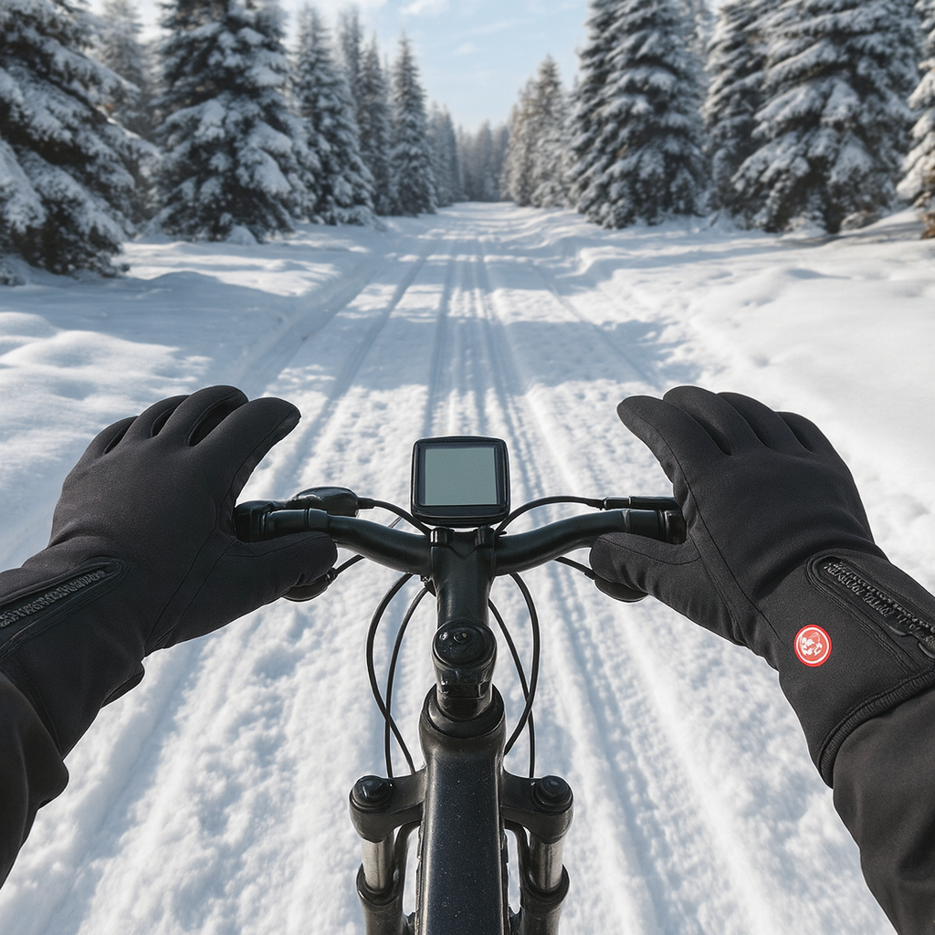 Beheizbare Winterhandschuhe mit Touchscreen-Grip und Reißverschlussbündchen