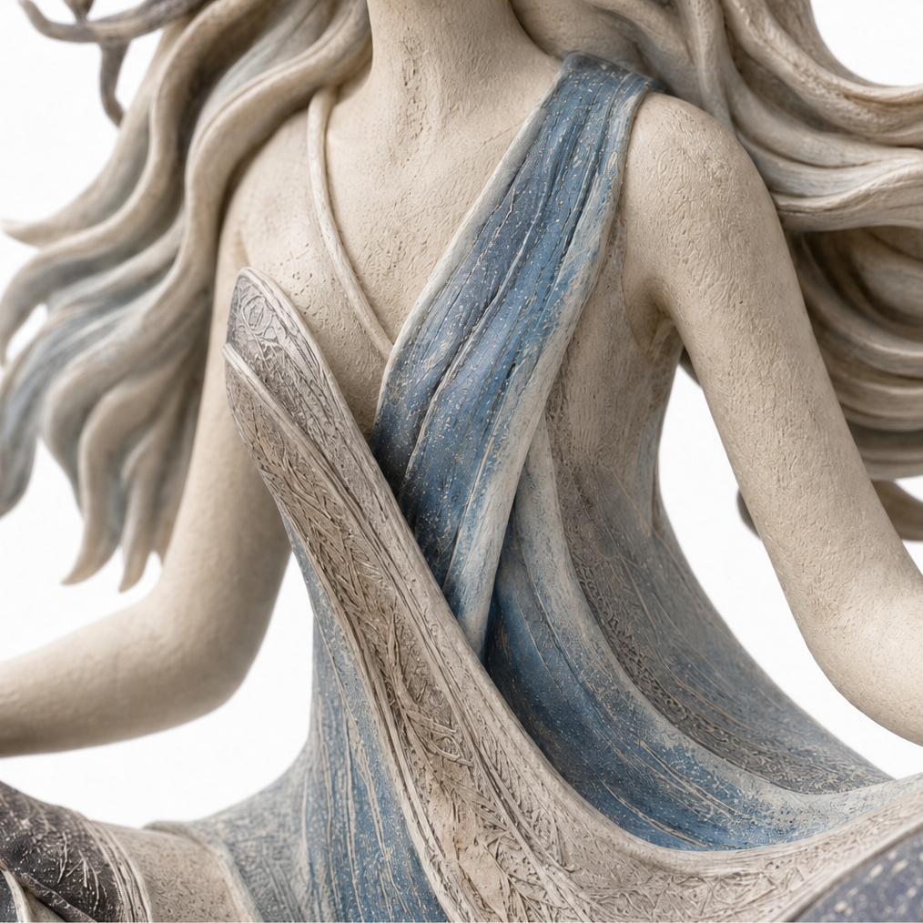 Bemalte Figur aus Kunstharz