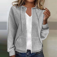 Bequeme Damenjacke mit Karomuster