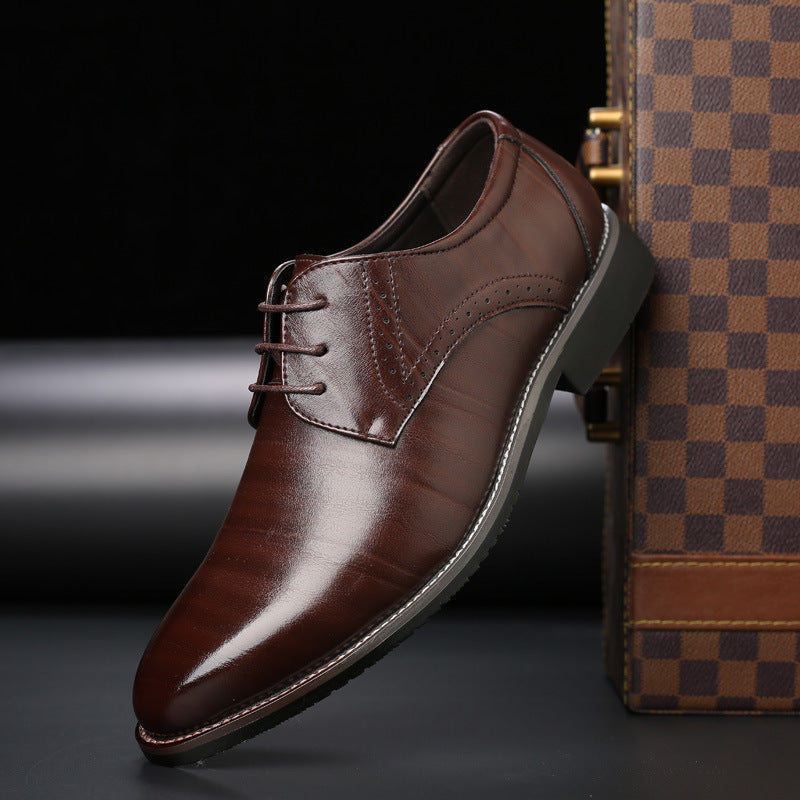 Bequeme Herren-Oxfordschuhe aus Leder in Braun – Schnürschuhe