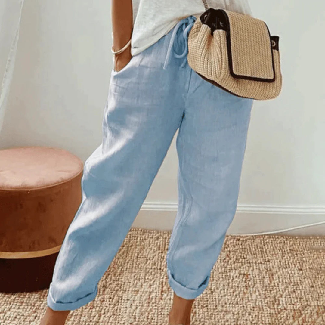 Bequeme Hose mit Kordelzug