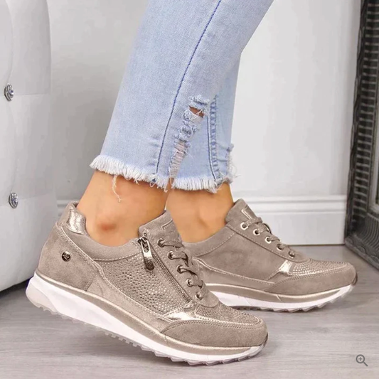 Bequeme Sneaker mit Reißverschluss