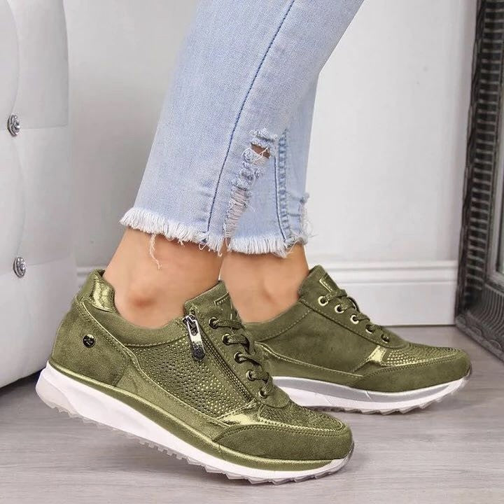 Bequeme Sneaker mit Reißverschluss