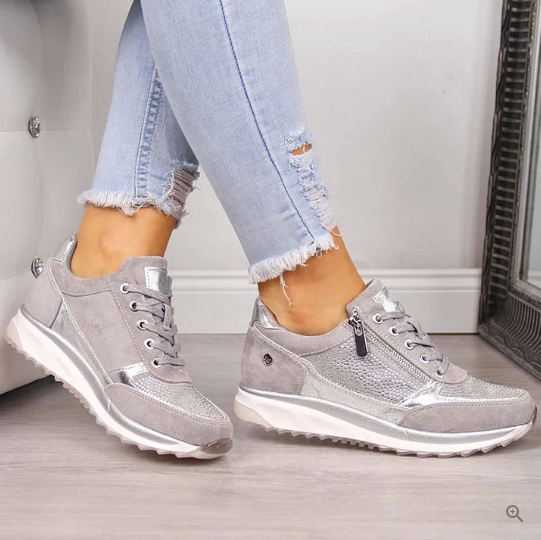 Bequeme Sneaker mit Reißverschluss