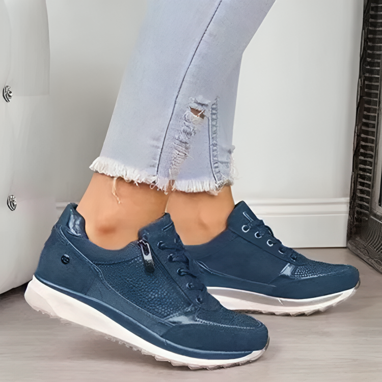 Bequeme Sneaker mit Reißverschluss