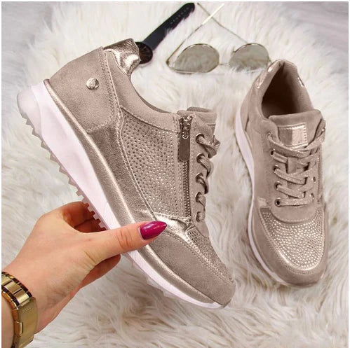 Bequeme Sneaker mit Reißverschluss