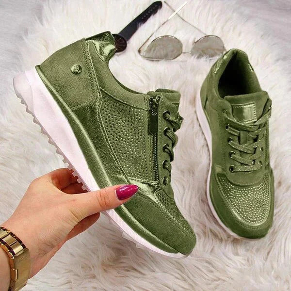 Bequeme Sneaker mit Reißverschluss