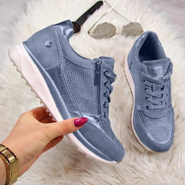 Bequeme Sneaker mit Reißverschluss