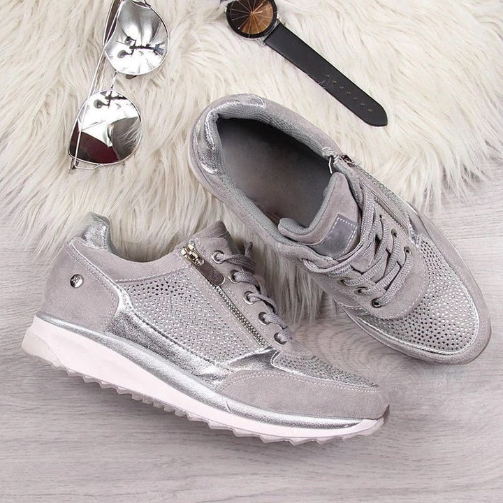 Bequeme Sneaker mit Reißverschluss