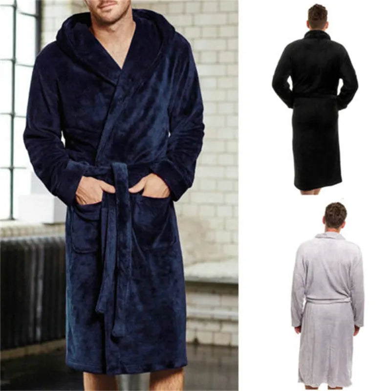 Bequemer Flanell-Bademantel