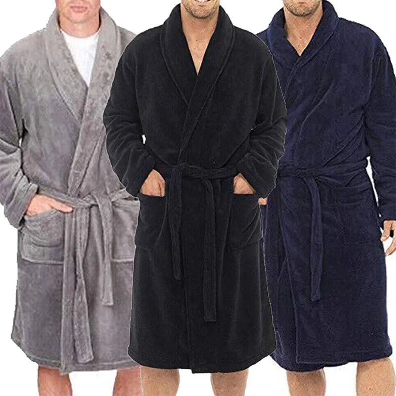Bequemer Flanell-Bademantel