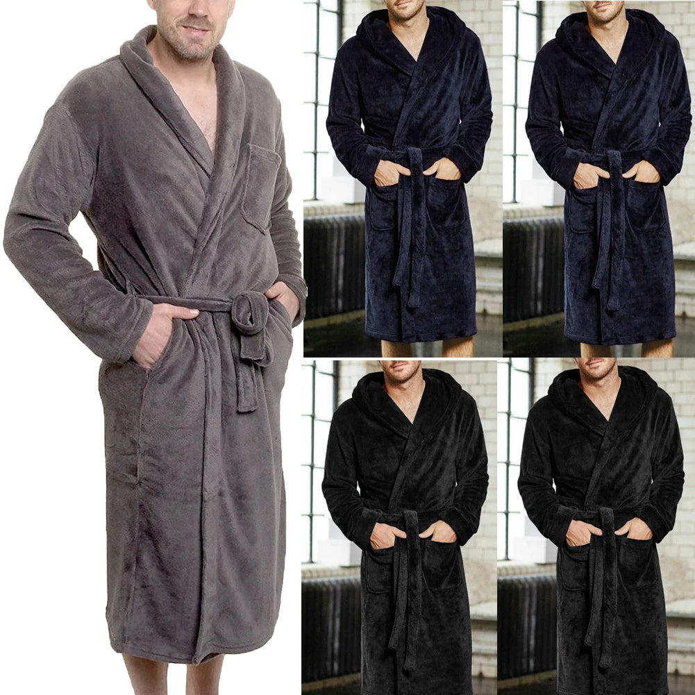 Bequemer Flanell-Bademantel