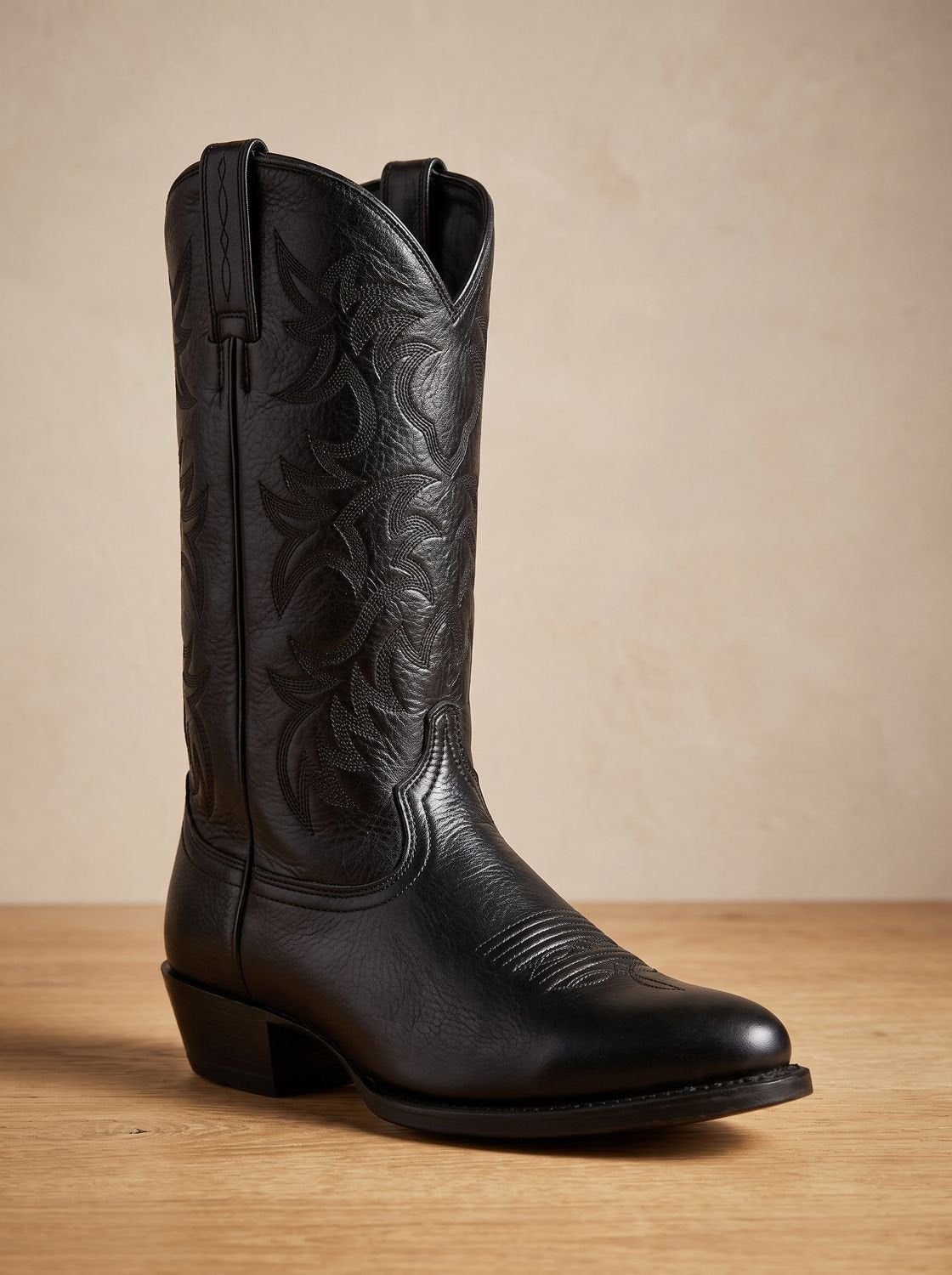 Bestickte halbhohe Damen-Cowboystiefel mit Blockabsatz