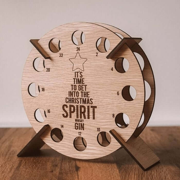 Bier-Adventskalender aus Holz 2026 – 24-Tage-Weihnachts-Countdown-Kalender