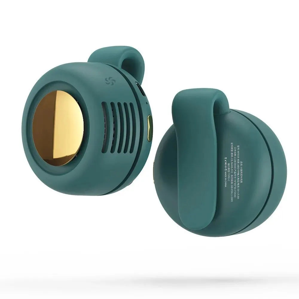 Flügelloser Ventilator – Tragbarer, USB-aufladbarer Mini-Ventilator mit Knopfdesign, leise für Zuhause und Outdoor-Reisen