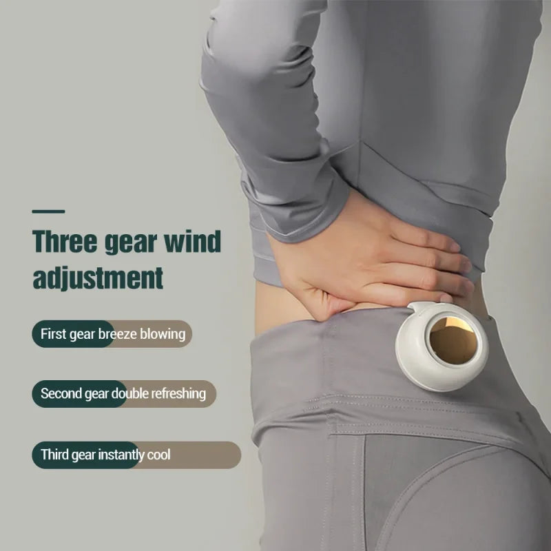 Flügelloser Ventilator – Tragbarer, USB-aufladbarer Mini-Ventilator mit Knopfdesign, leise für Zuhause und Outdoor-Reisen