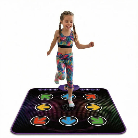 Bluetooth-Tanzmatte mit LED-Lichtern und elektronischem Musik-Spielpad für Kinder