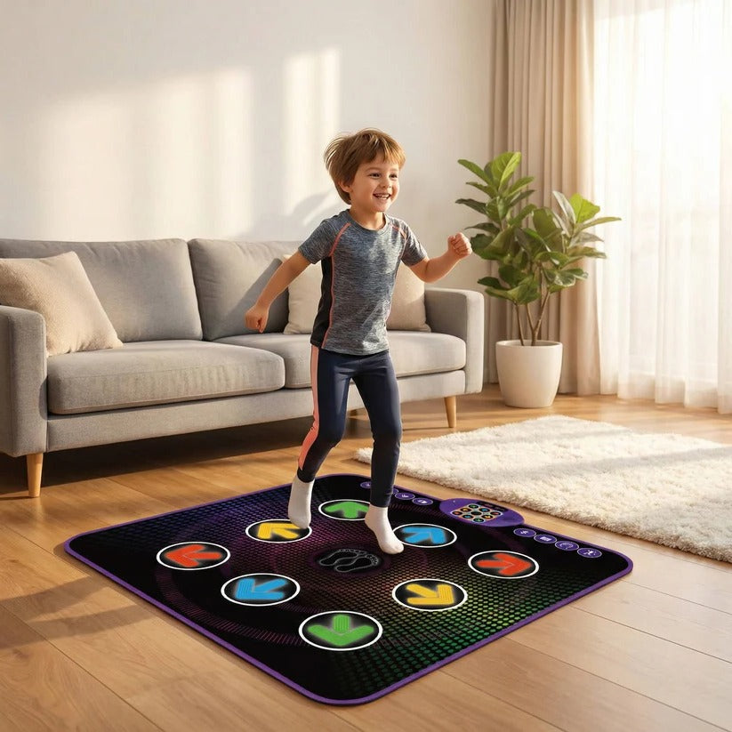 Bluetooth-Tanzmatte mit LED-Lichtern und elektronischem Musik-Spielpad für Kinder