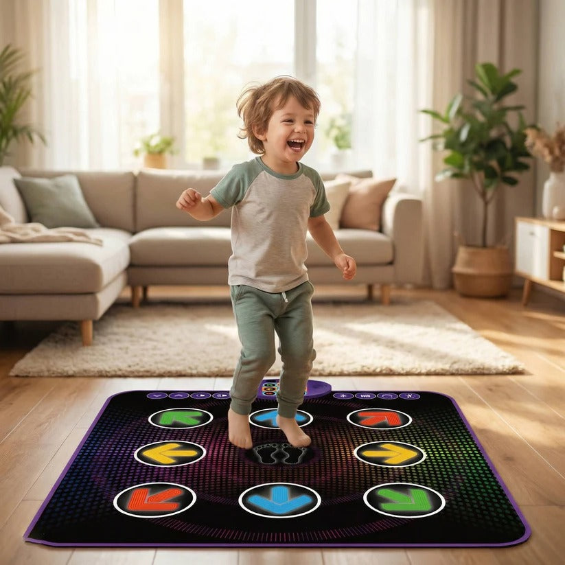 Bluetooth-Tanzmatte mit LED-Lichtern und elektronischem Musik-Spielpad für Kinder
