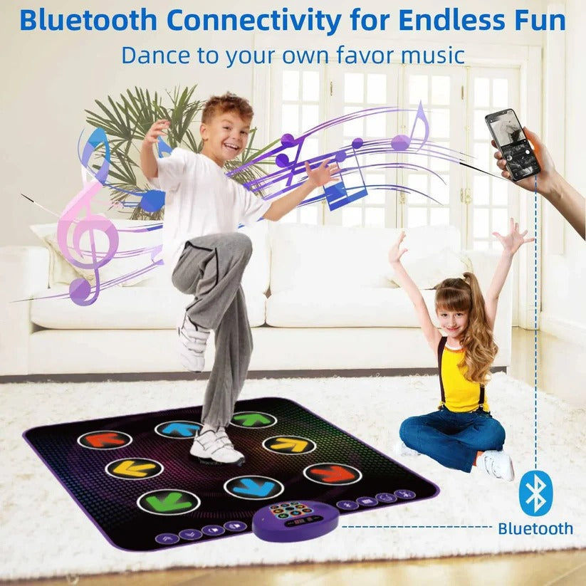 Bluetooth-Tanzmatte mit LED-Lichtern und elektronischem Musik-Spielpad für Kinder