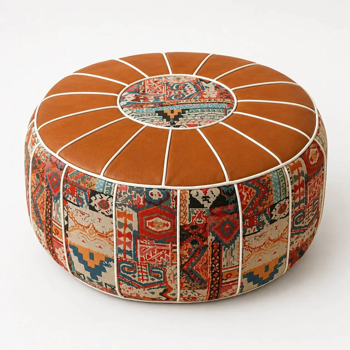Bohemian-Pouf mit verstecktem Staufach