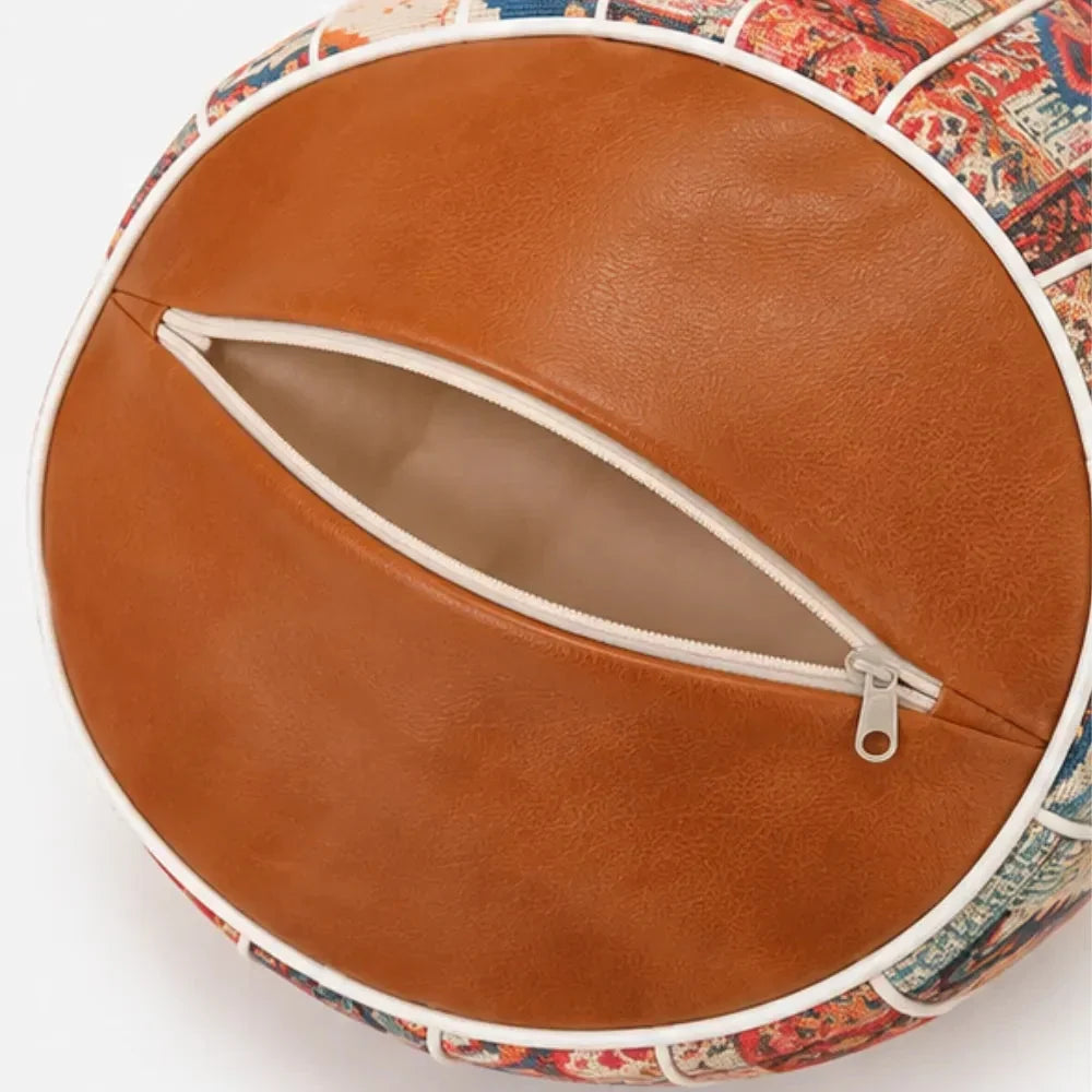 Bohemian-Pouf mit verstecktem Staufach