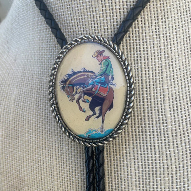 Bolo-Tie mit Frosch und Banjo