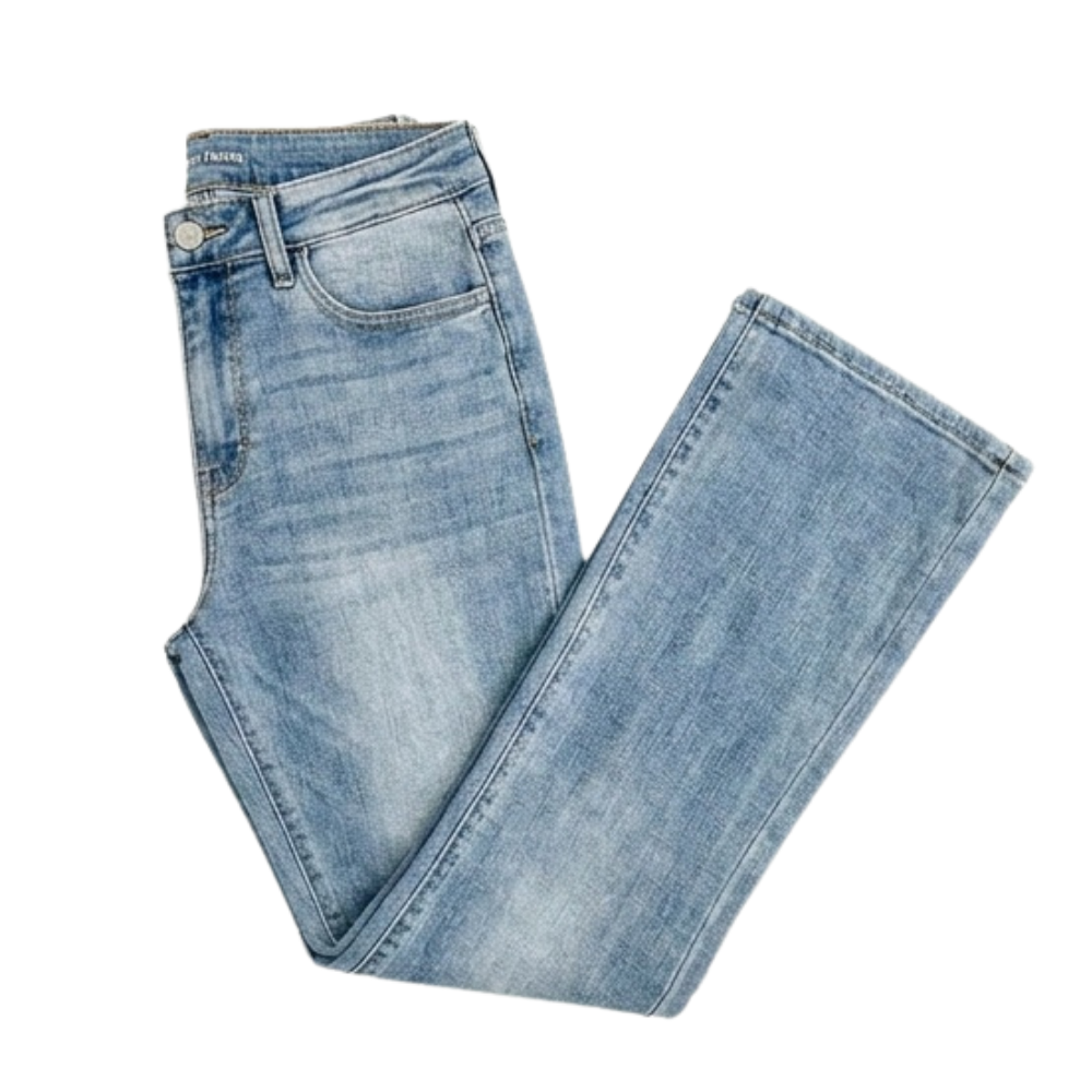 Bootcut-Jeans mit Bauch-weg-Effekt