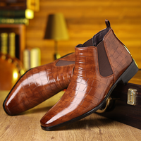 Chelsea-Boots in Krokodil-Optik