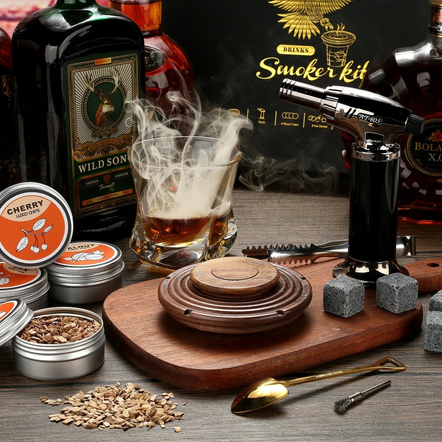 Cocktail-Räucherset für Whisky und Bourbon