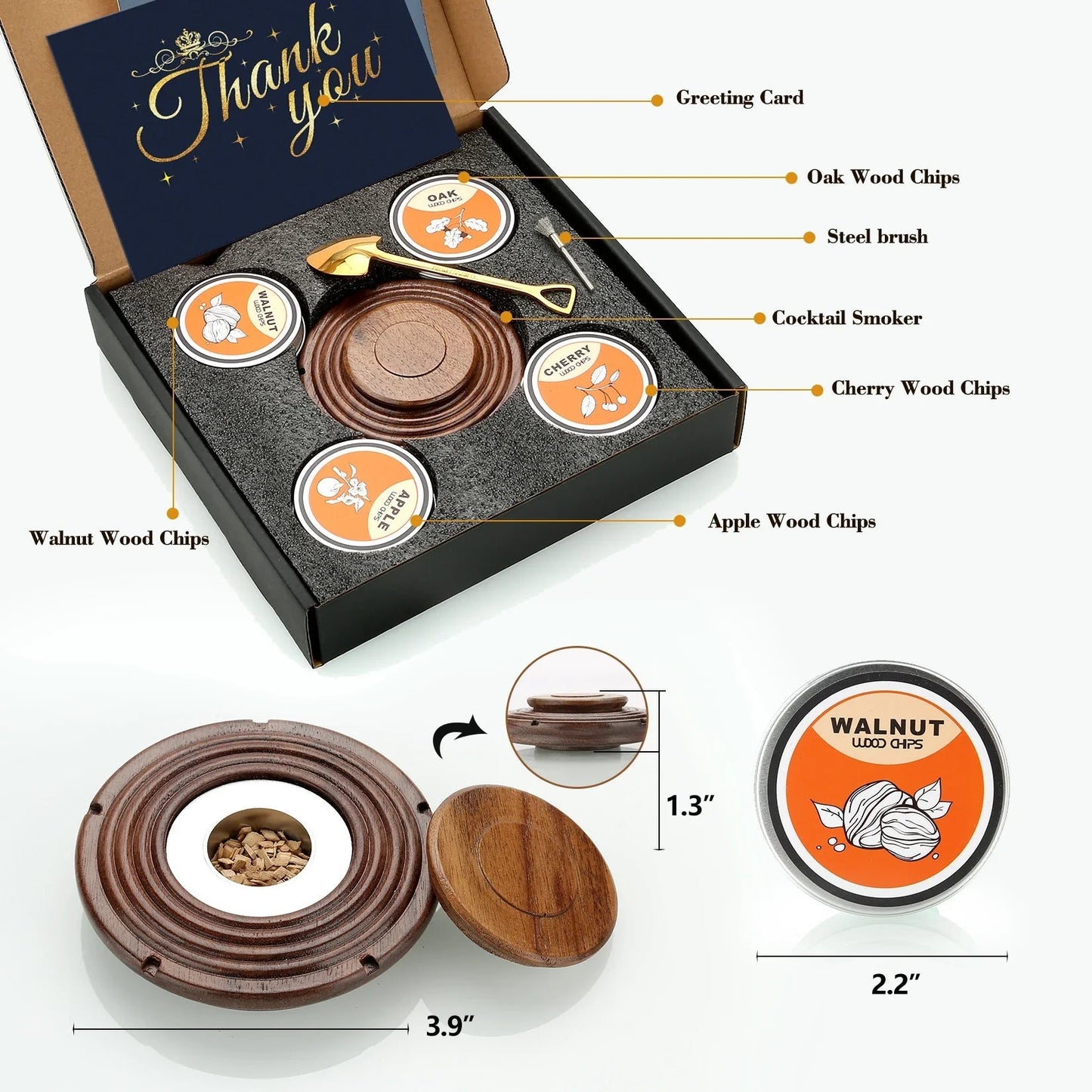 Cocktail-Räucherset für Whisky und Bourbon