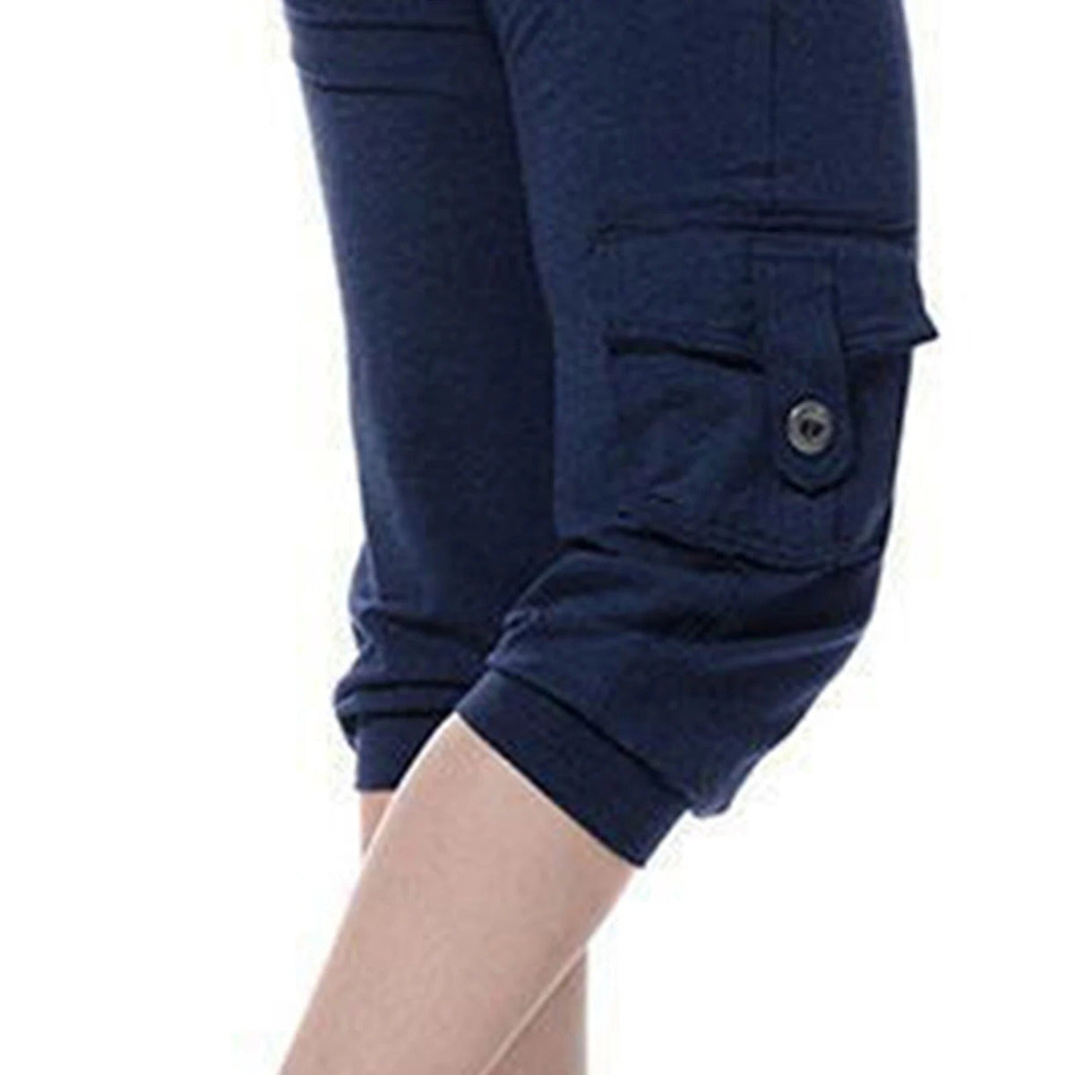 Cropped Damen-Hose mit elastischem Bund