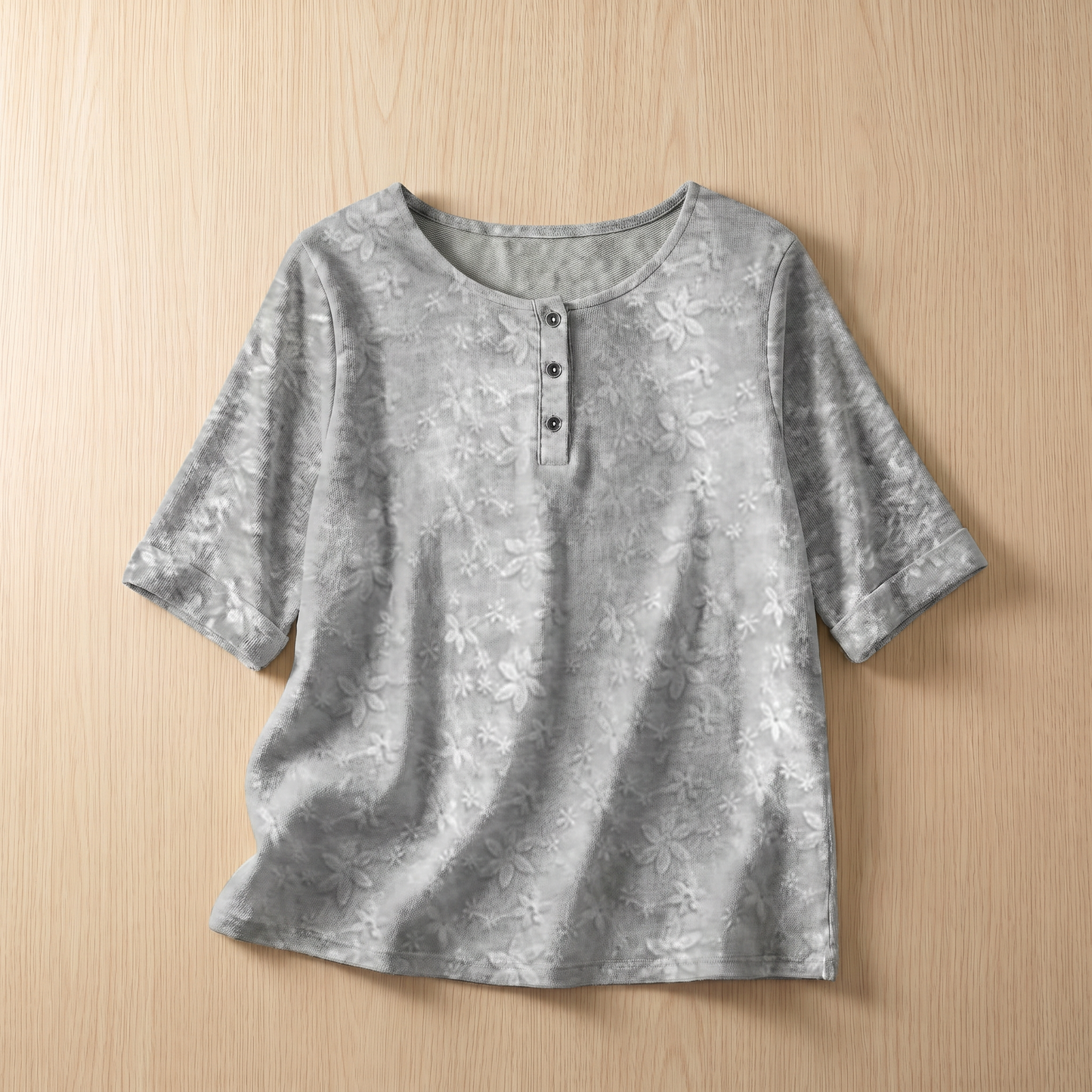 Damen-Bluse im Vintage-Stil mit Blumenmuster – Weiches, atmungsaktives Top mit lockerer Passform