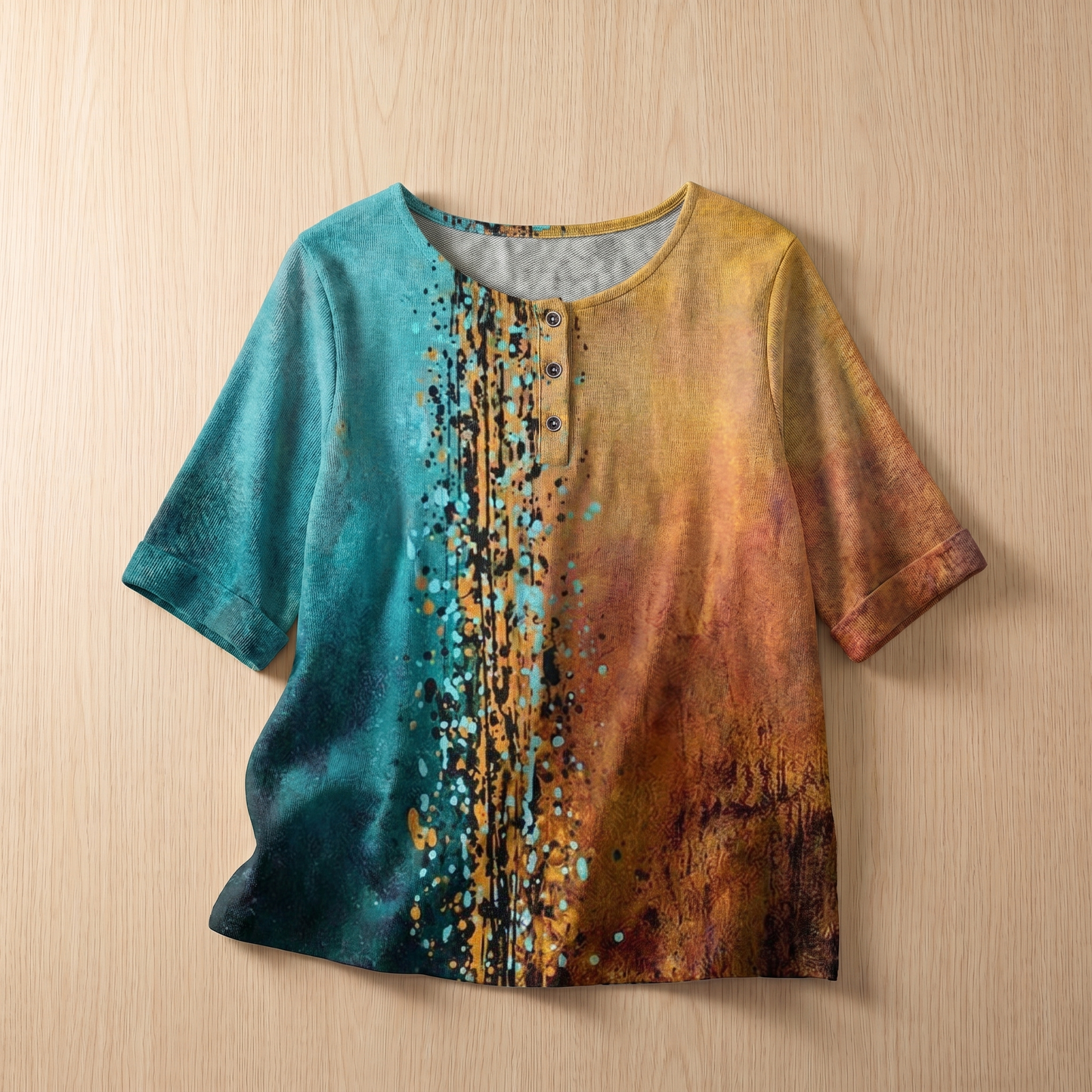 Damen-Bluse im Vintage-Stil mit Blumenmuster – Weiches, atmungsaktives Top mit lockerer Passform