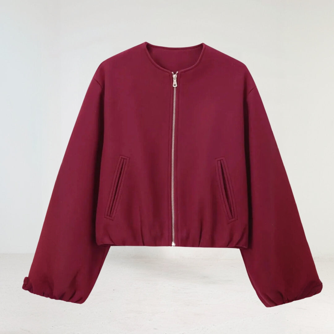 Damen-Bomberjacke mit Reißverschluss