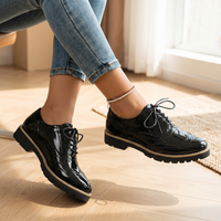 Damen-Brogues aus Lackleder | Oxford-Stil | Bequem für den ganzen Tag