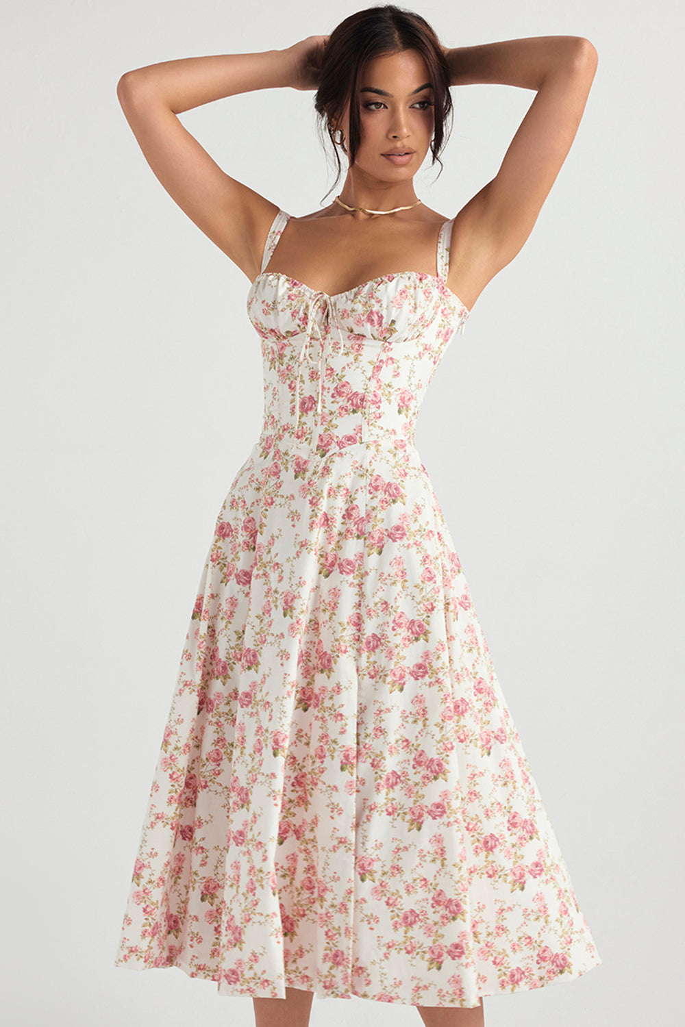 Damen-Bustierkleid – moderner Frühlingsprint, taillierter Schnitt & femininer Look